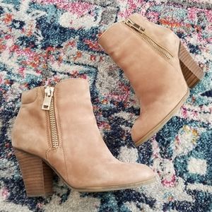 Leather Tan booties size 6